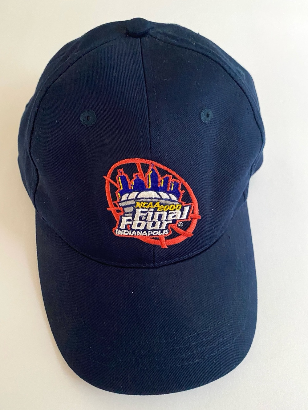 NCAA Navy Blue Cap with Orange & White Final Four Logo Cotton OSFA Athleisure